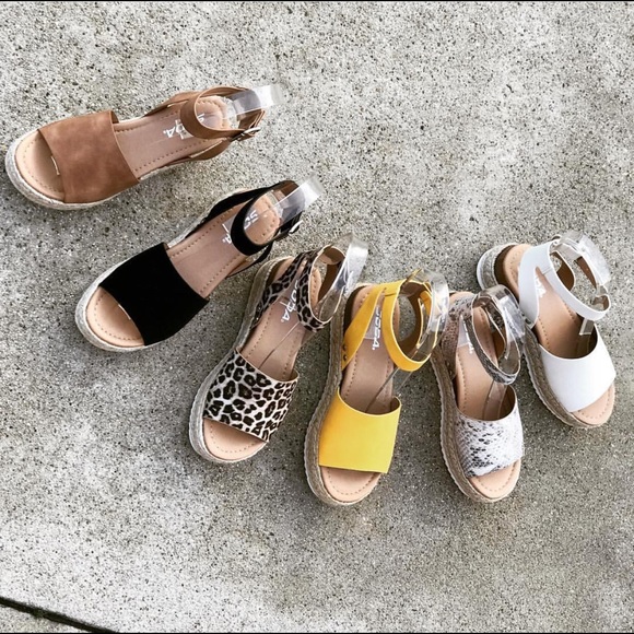 Best Seller Soda Topic Natural Espadrille Platform Sandals Nu Shuz Key West - Picture 7 of 8